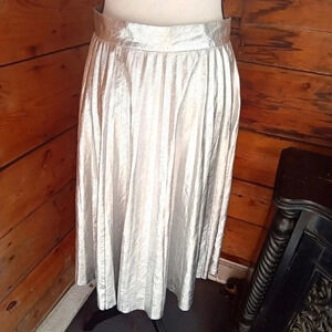 Zara Women Skirt M Silver